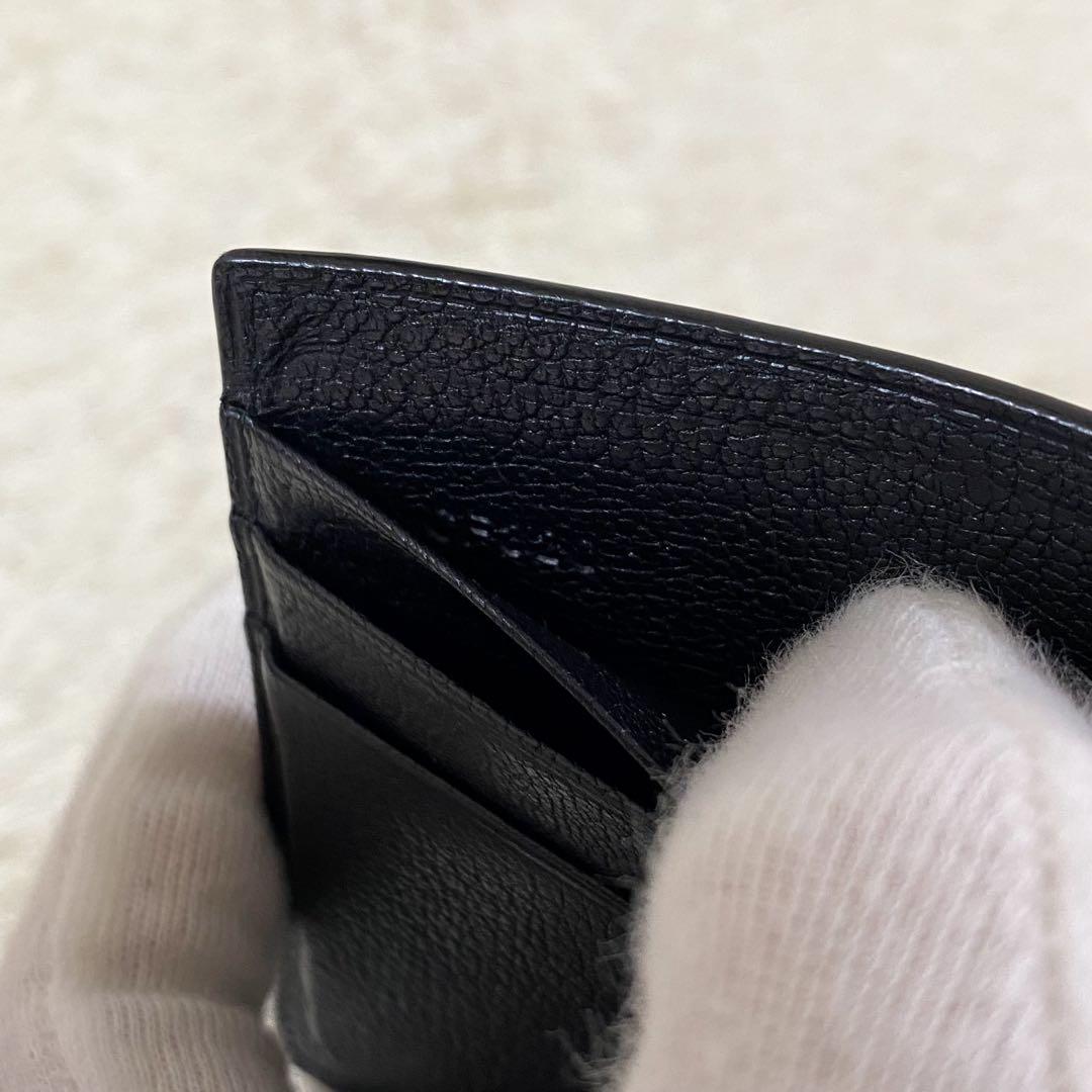 【美品】ダンヒル マネークリップ ブラック 黒 二つ折り コンパクトウォレット