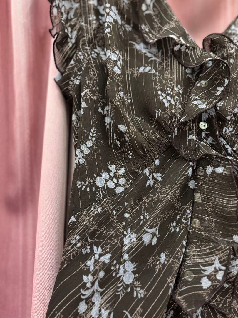 ブーケドゥボヌールドレス　ブラウン