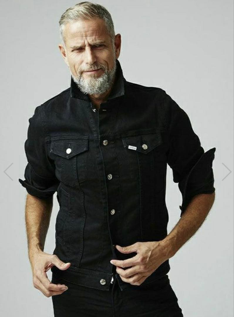 1piu1uguale3 ブラック 3rdデニムジャケット Gジャン