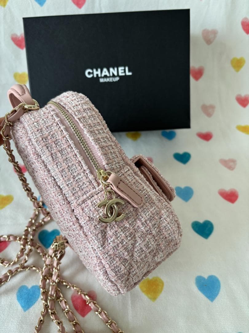 ☆美品☆ピンク ツイード　リュック【箱付き】