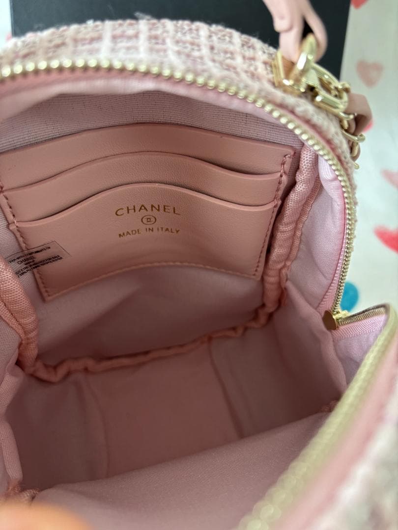 ☆美品☆ピンク ツイード　リュック【箱付き】