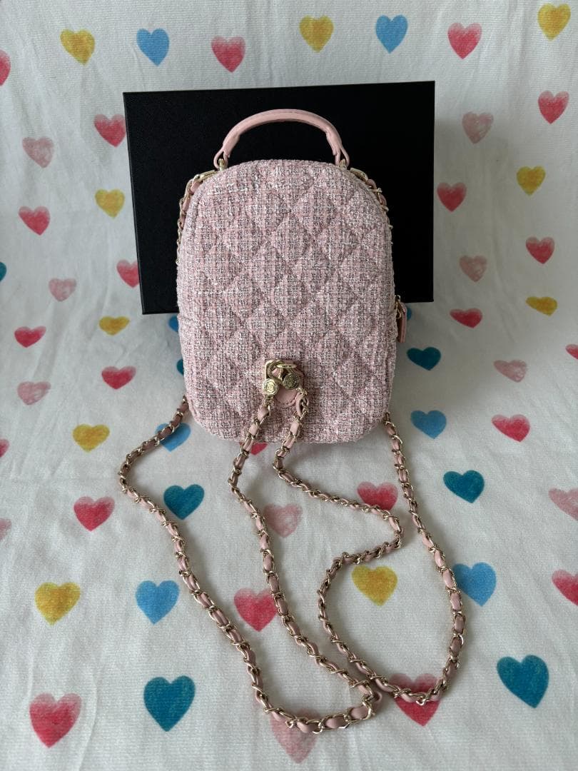 ☆美品☆ピンク ツイード　リュック【箱付き】