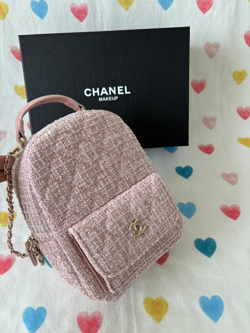 ☆美品☆ピンク ツイード　リュック【箱付き】