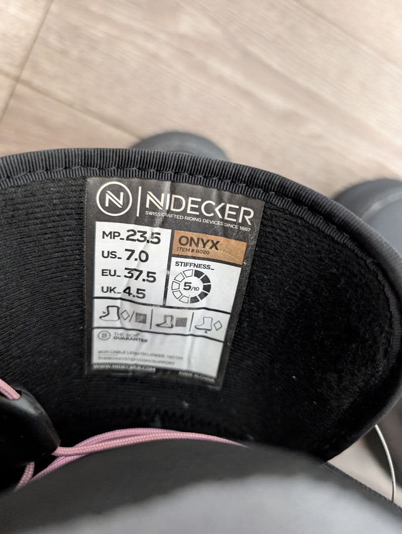 NIDECKER ナイデッカー ONYX BOA オニキス 23.5cm