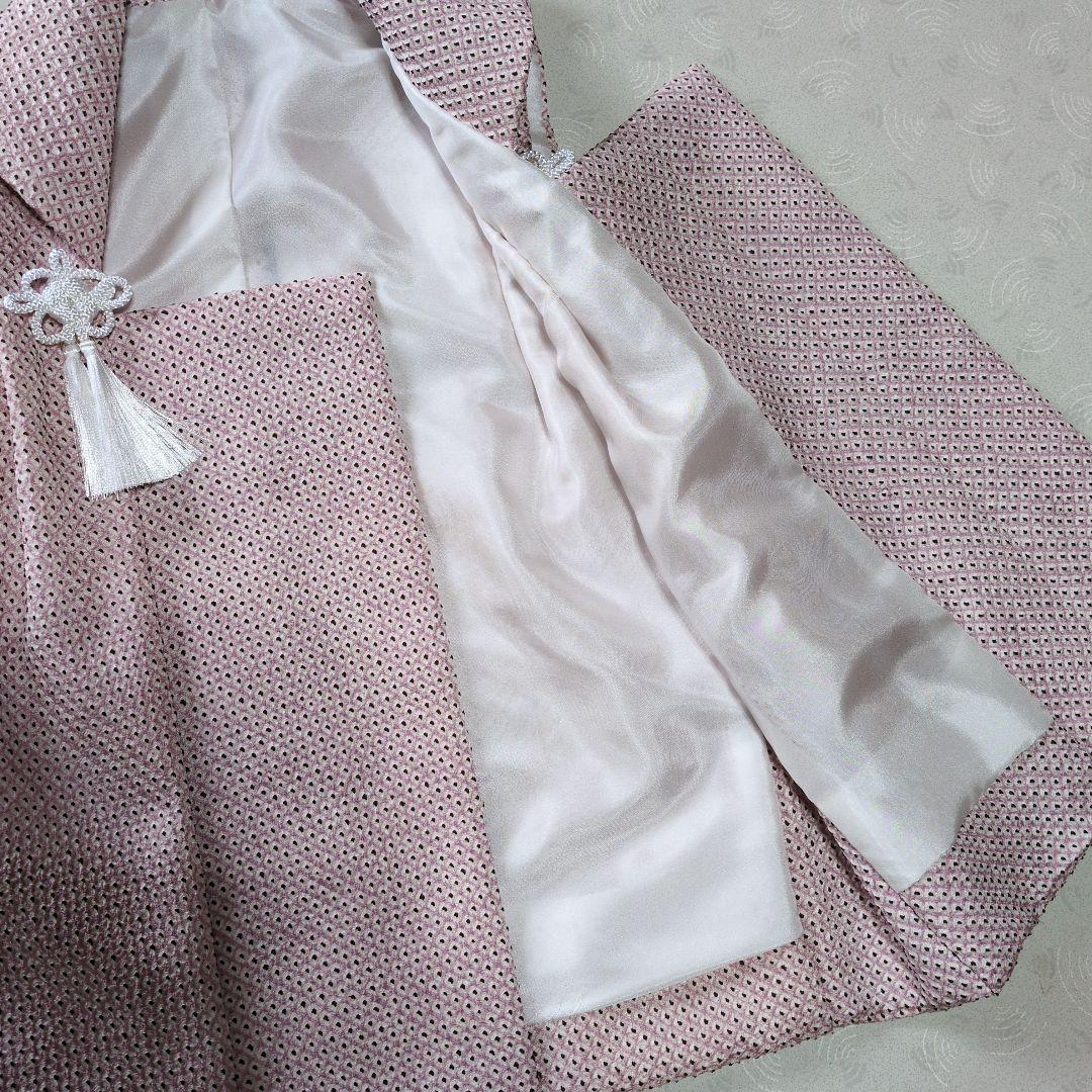 七五三３歳正絹総絞り手縫いの被布（くすみピンク）