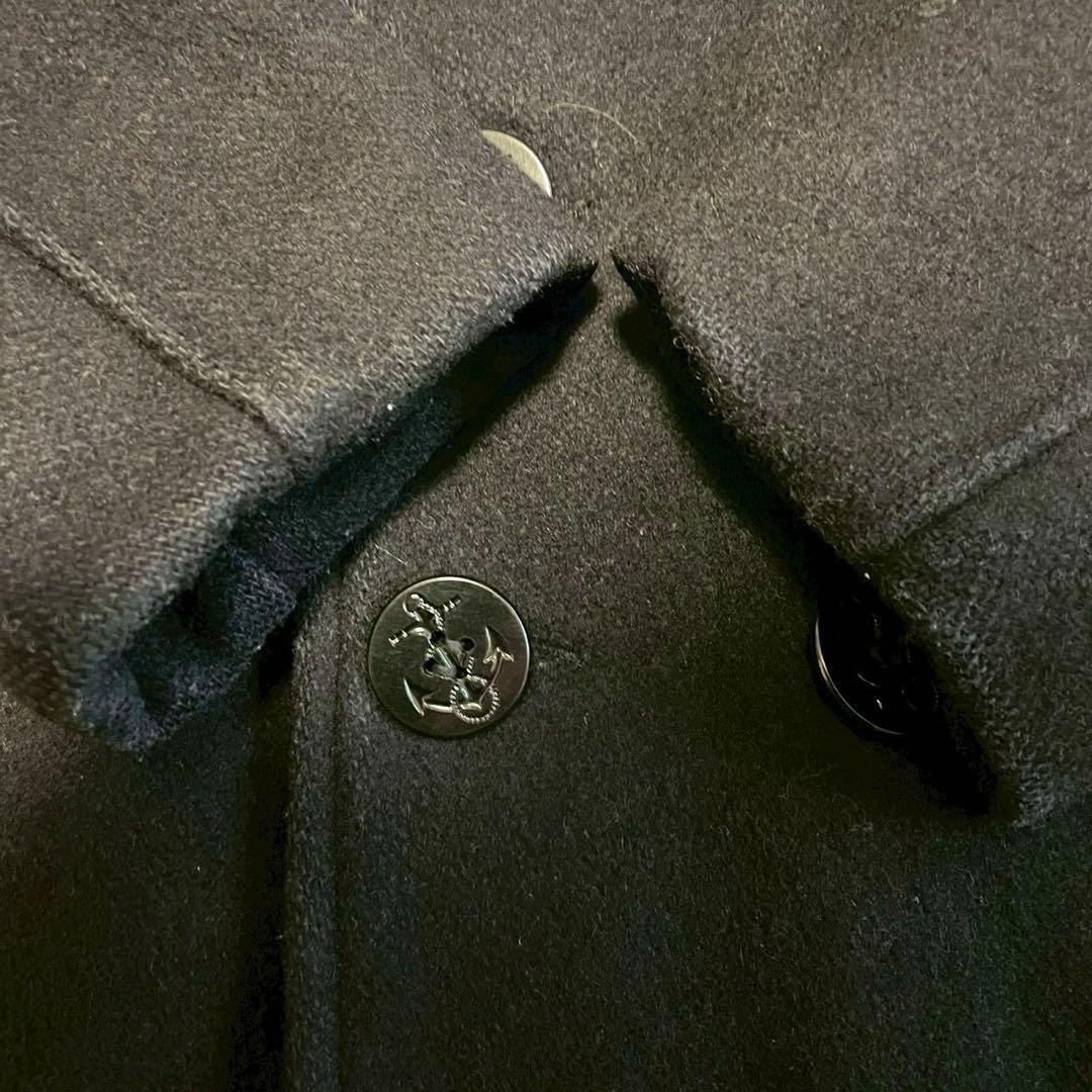 【ショット】Pコート ウールコート 40 L 黒　アメリカ製　740N