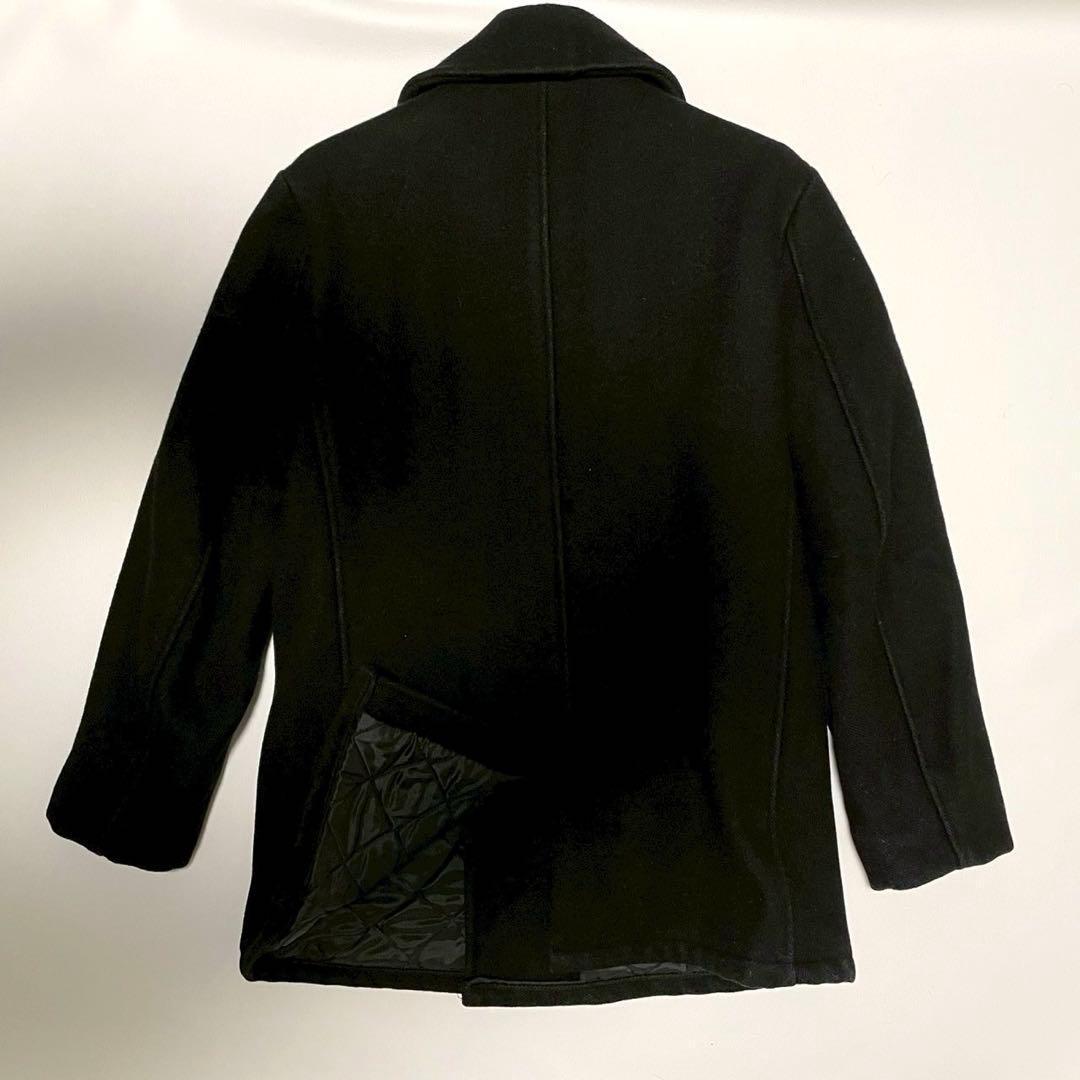 【ショット】Pコート ウールコート 40 L 黒　アメリカ製　740N