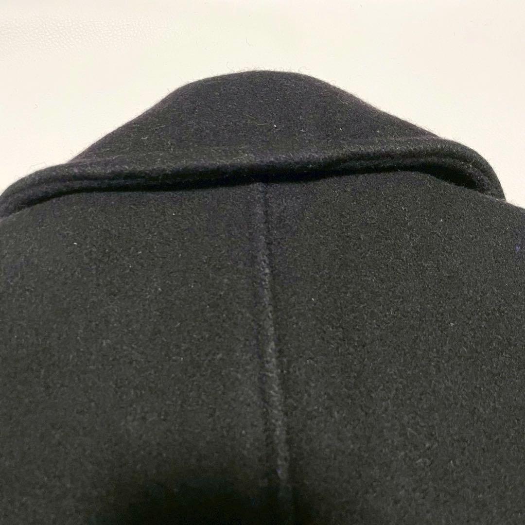 【ショット】Pコート ウールコート 40 L 黒　アメリカ製　740N