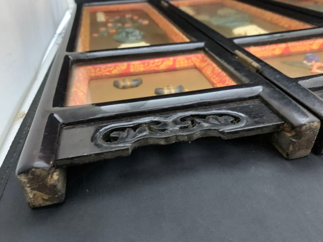 中国　ミニ屏風　ついたて　衝立