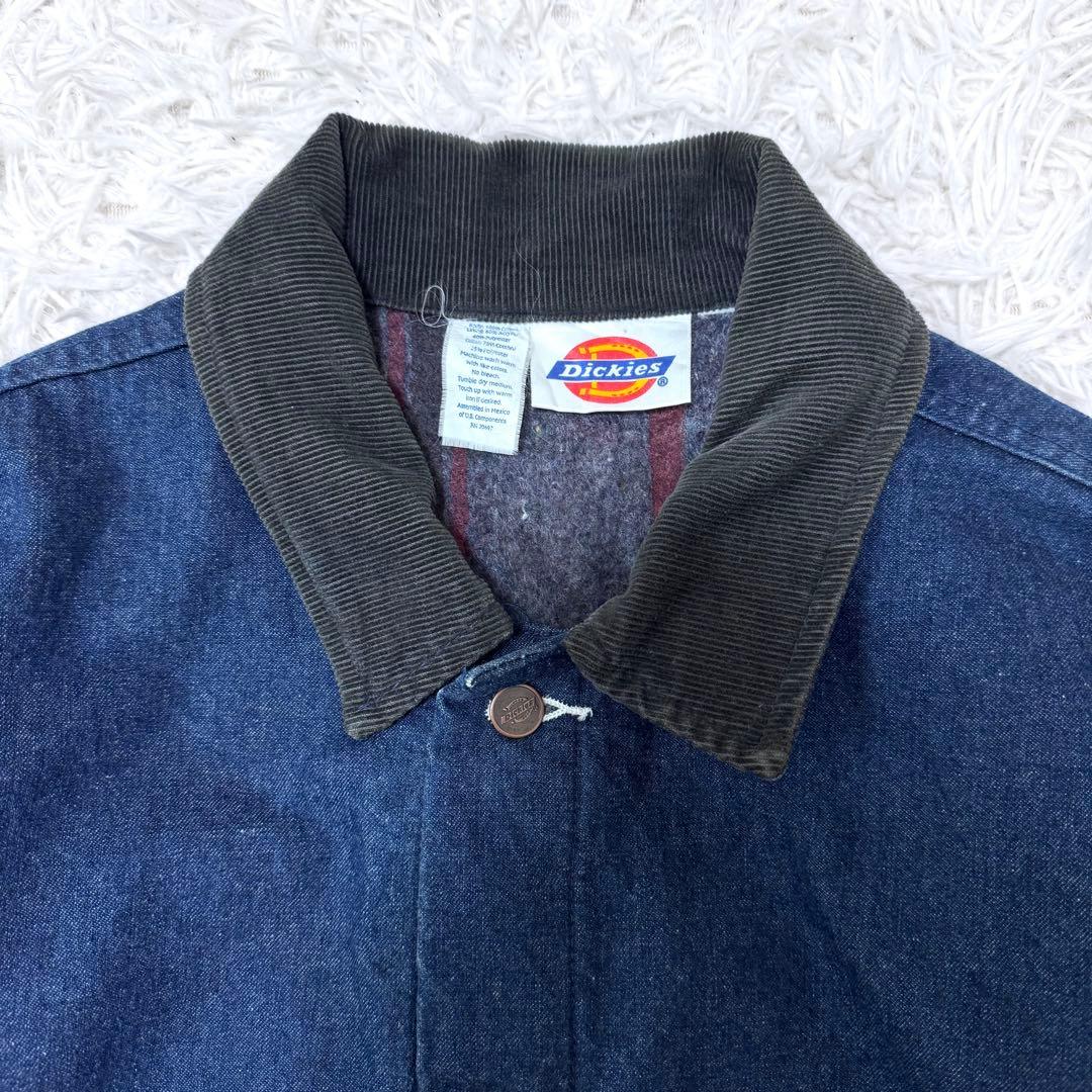 【まさ様激レア 80s】Dickies デニム カバーオール 白タグ 濃紺 XL