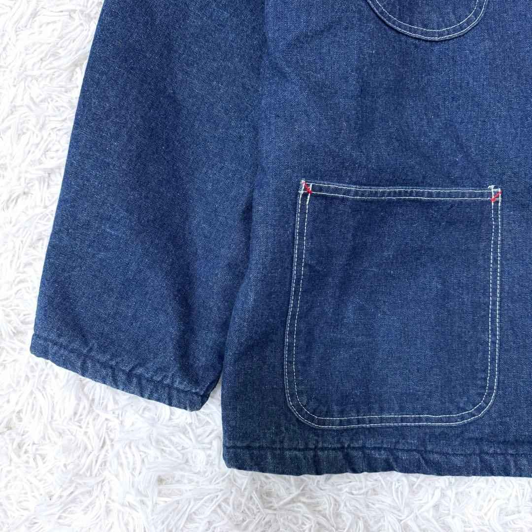 【まさ様激レア 80s】Dickies デニム カバーオール 白タグ 濃紺 XL