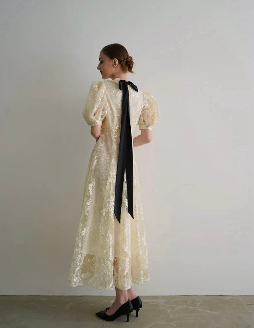 【Acka.】lace flare dress※値引不可