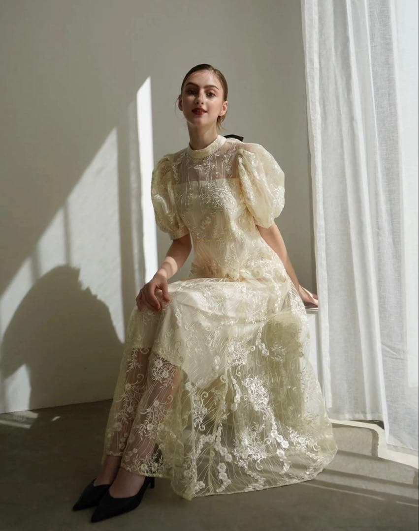 【Acka.】lace flare dress※値引不可