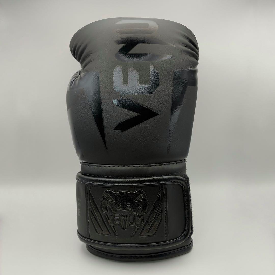 Venum ヴェヌム Elite ボクシンググローブ レザー ブラック 14oz