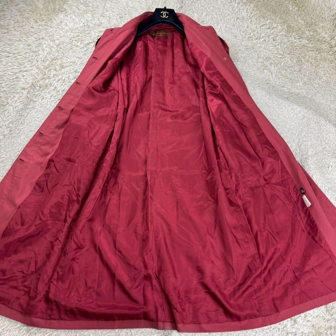 イヴサンローラン YSL トレンチコート ベルト エポレット レッド L