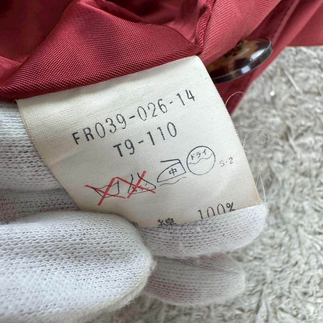 イヴサンローラン YSL トレンチコート ベルト エポレット レッド L