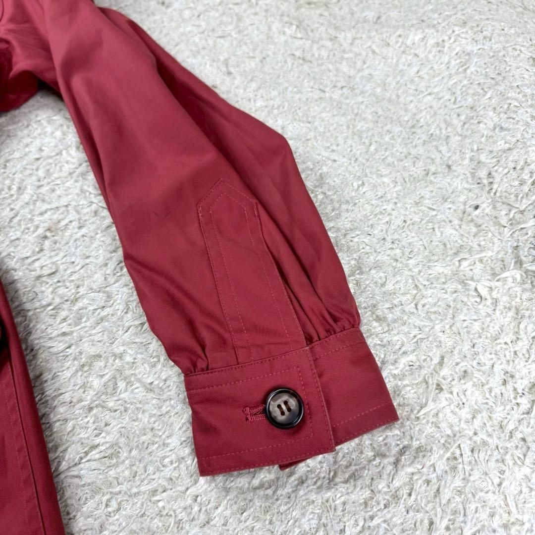 イヴサンローラン YSL トレンチコート ベルト エポレット レッド L