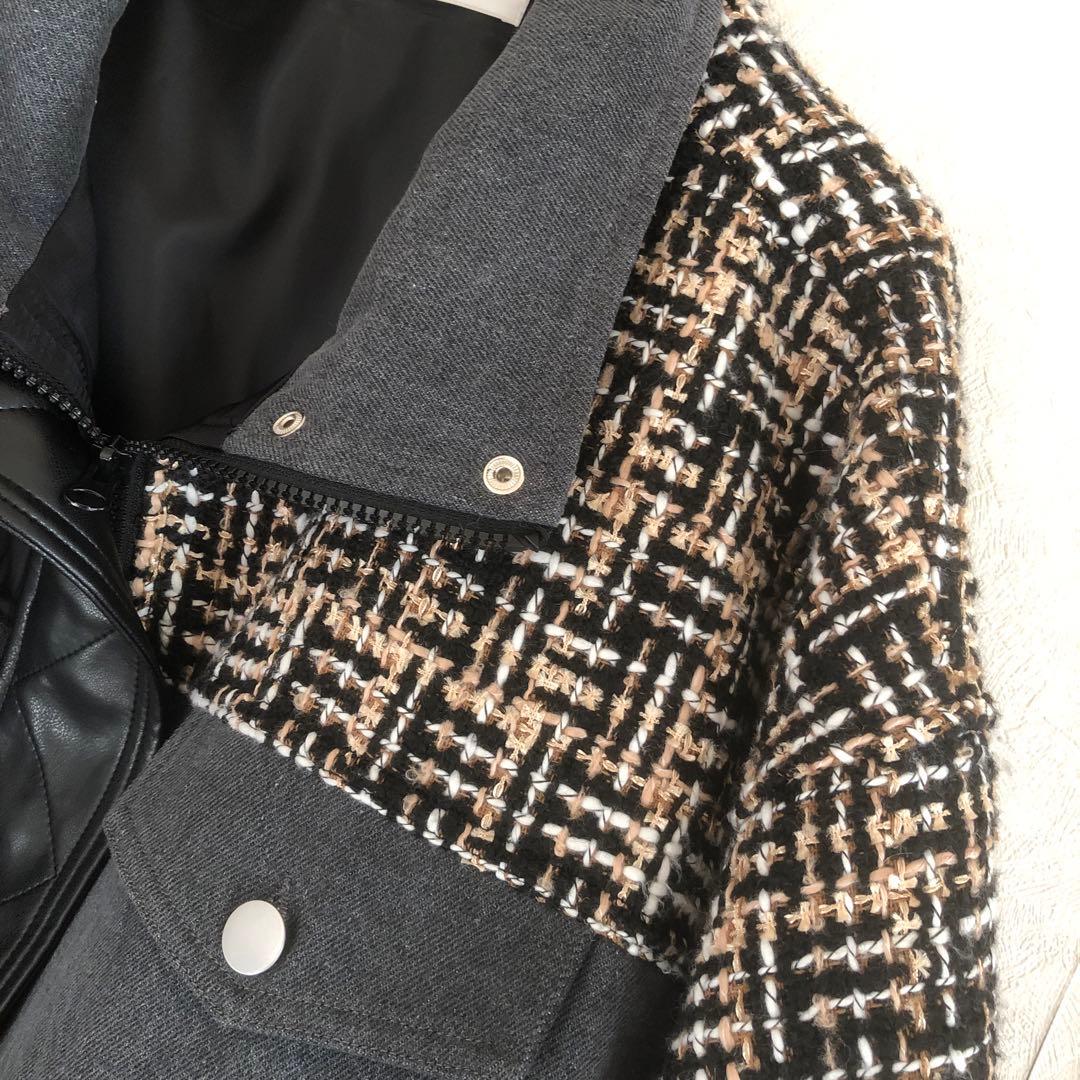 ヤマダヤ・ラディエイト RADIATE ツイードコンビネーションショートコート