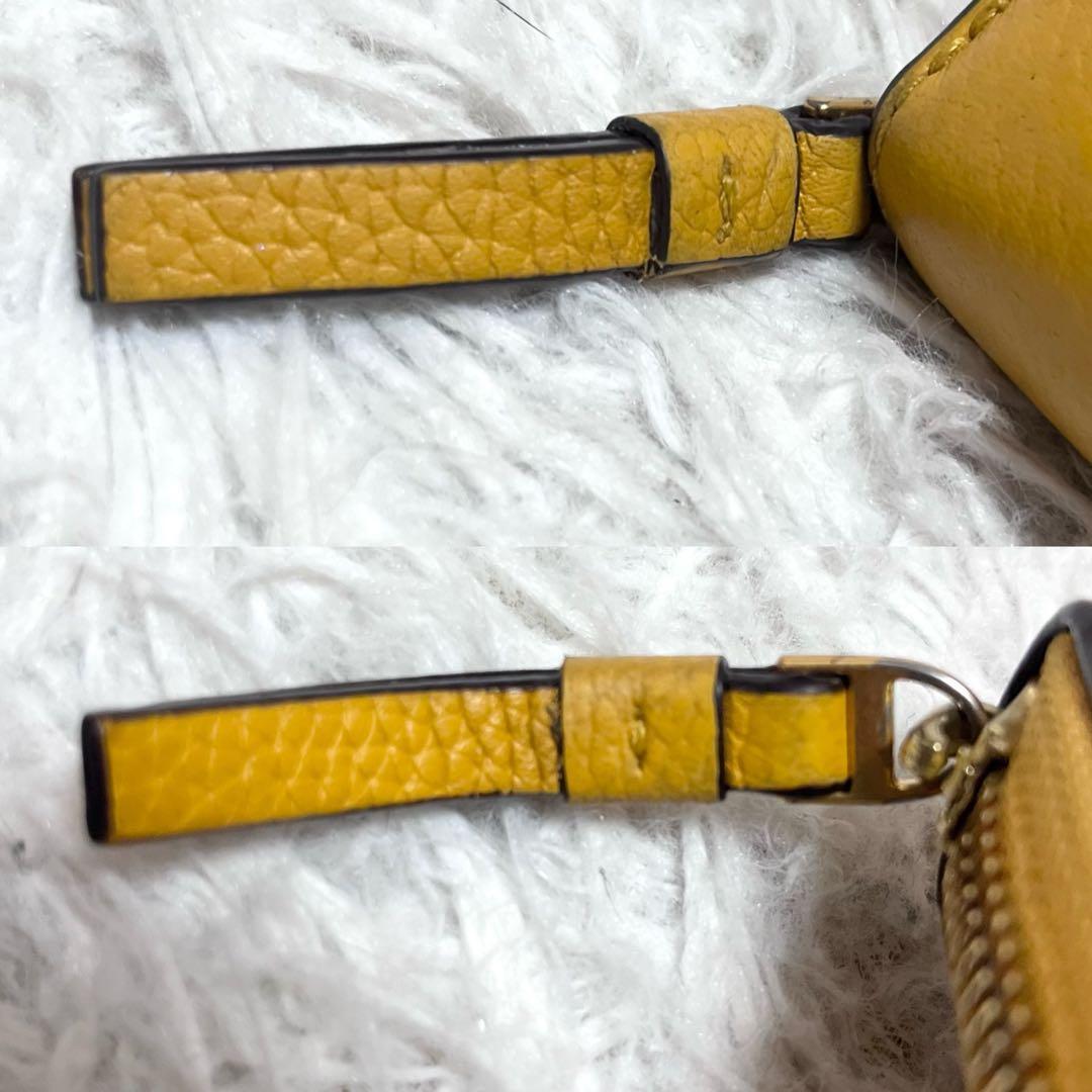 Tory Burch マックグロー 長財布 ラウンドファスナー 本革 イエロー