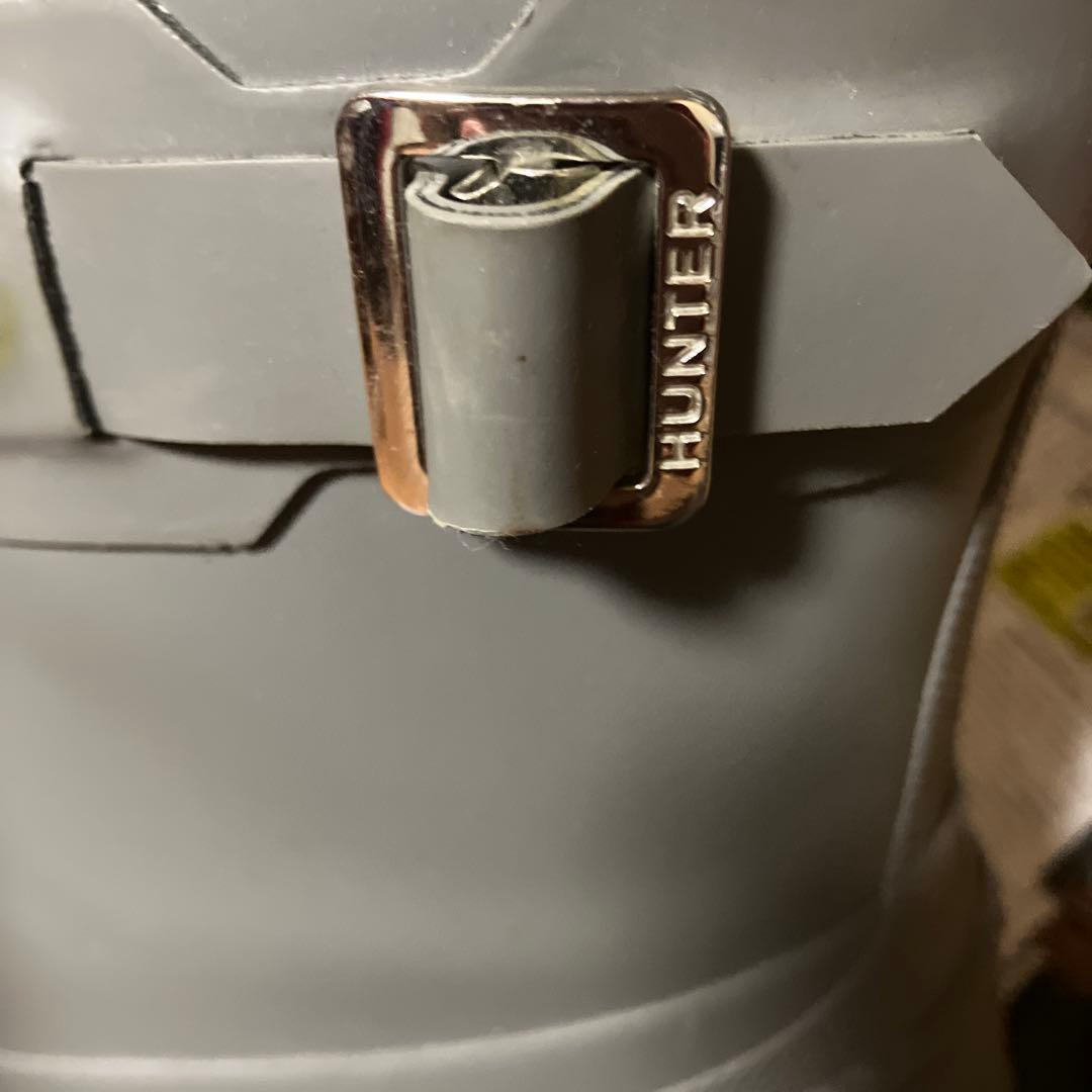 夏男さん★美品　Hunter 希少カラー長靴　メンズ　27センチグレー　ハンター