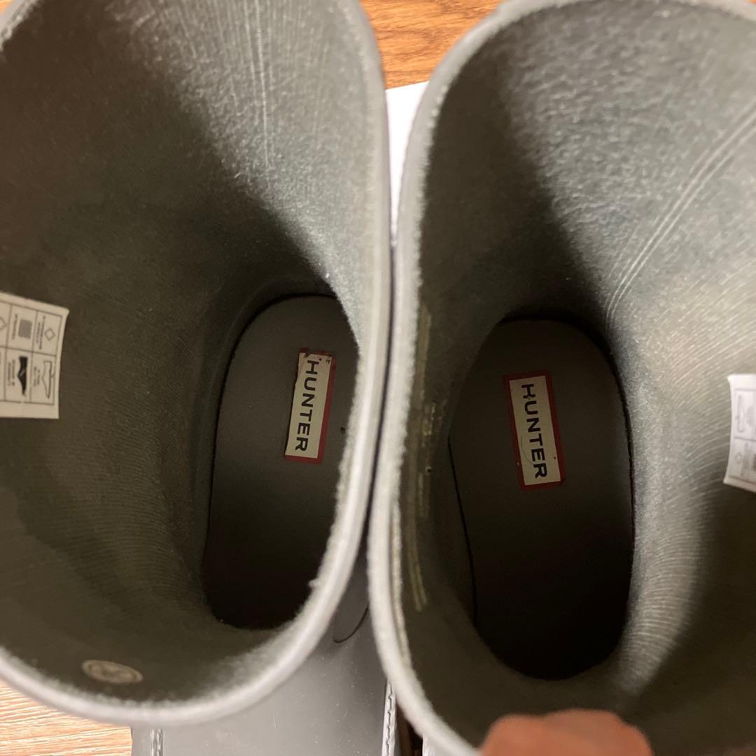 夏男さん★美品　Hunter 希少カラー長靴　メンズ　27センチグレー　ハンター
