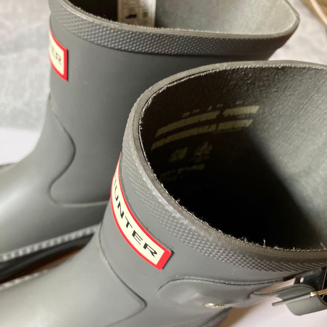 夏男さん★美品　Hunter 希少カラー長靴　メンズ　27センチグレー　ハンター