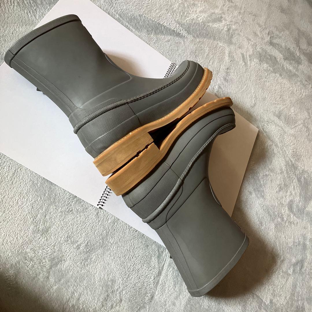 夏男さん★美品　Hunter 希少カラー長靴　メンズ　27センチグレー　ハンター