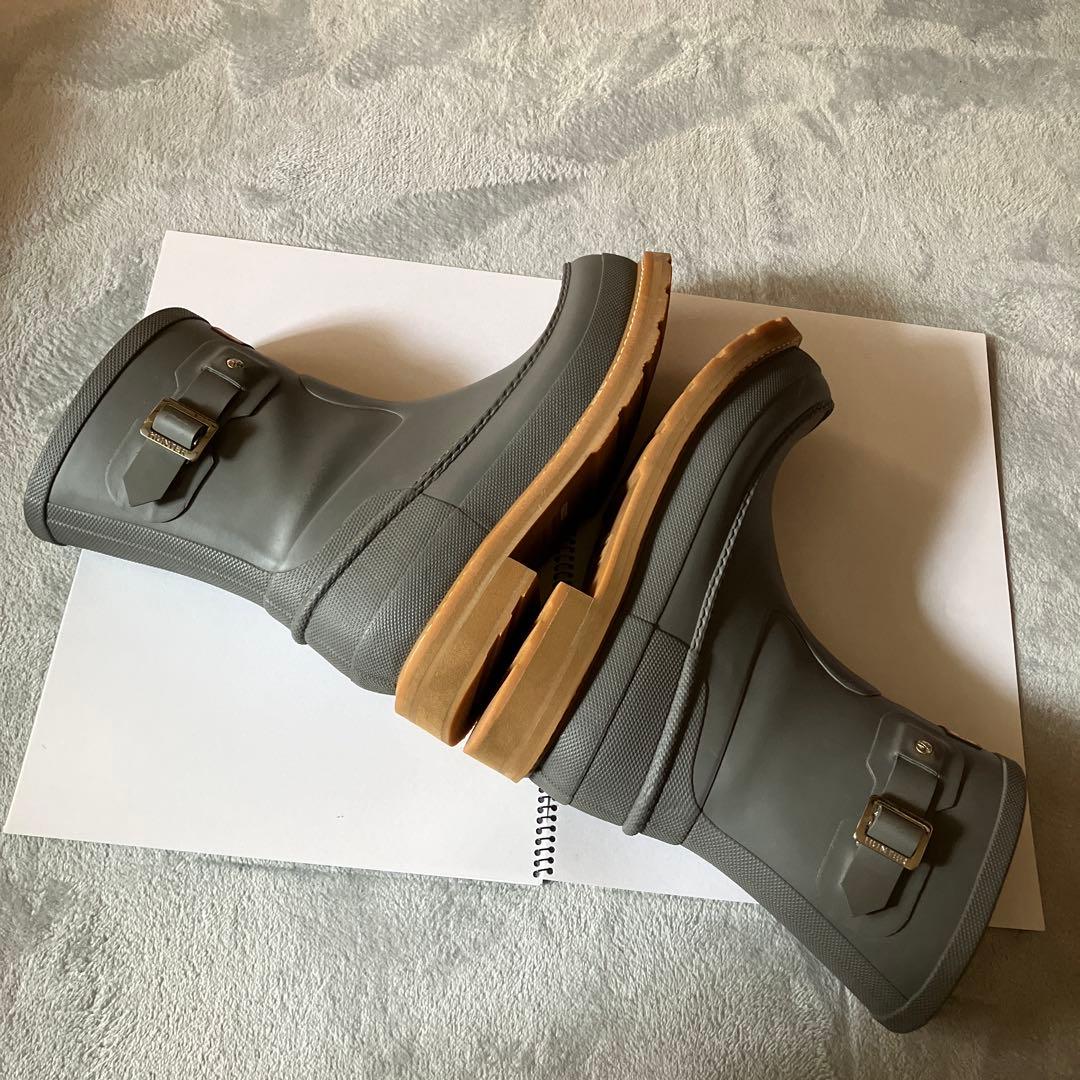 夏男さん★美品　Hunter 希少カラー長靴　メンズ　27センチグレー　ハンター