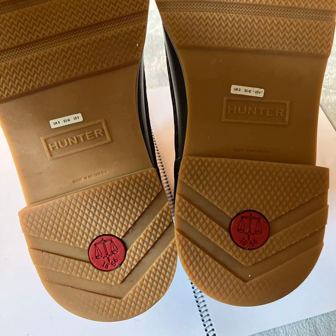 夏男さん★美品　Hunter 希少カラー長靴　メンズ　27センチグレー　ハンター
