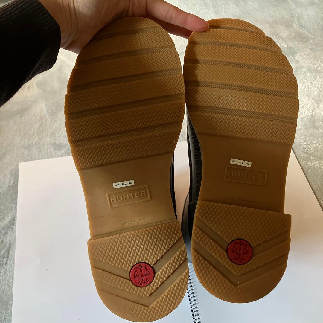 夏男さん★美品　Hunter 希少カラー長靴　メンズ　27センチグレー　ハンター