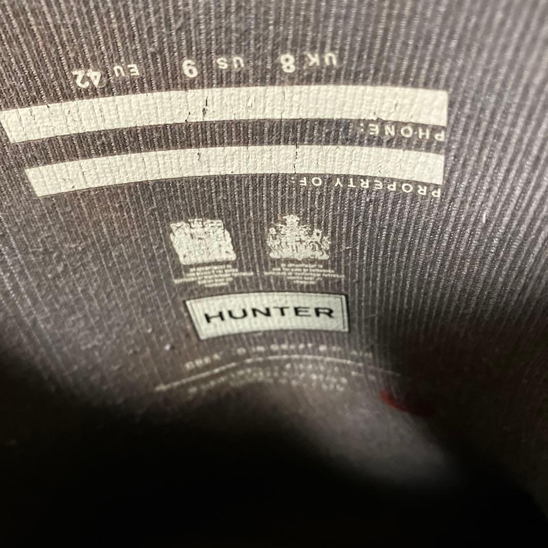 夏男さん★美品　Hunter 希少カラー長靴　メンズ　27センチグレー　ハンター
