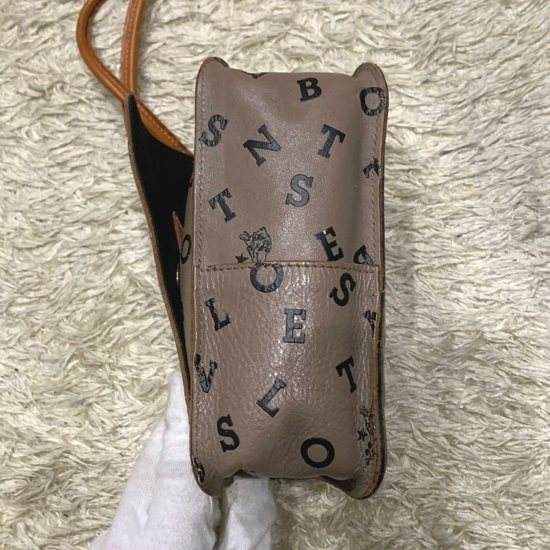 美品✨イルビゾンテ ショルダーバック 日本限定 ロゴ総柄 レザー グレージュ