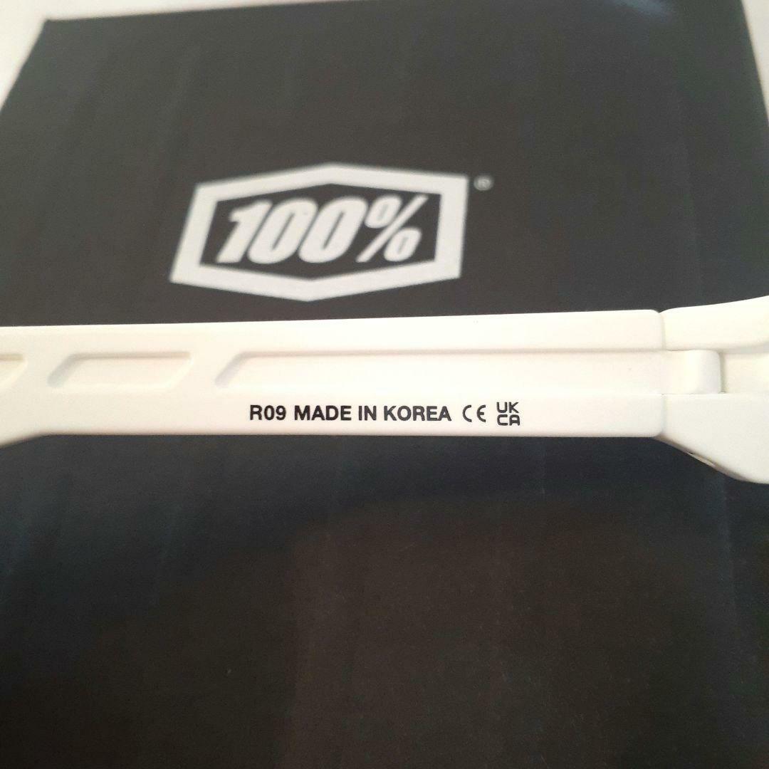 100% S2 ホワイト ブルー ワンハンドレッド サングラス