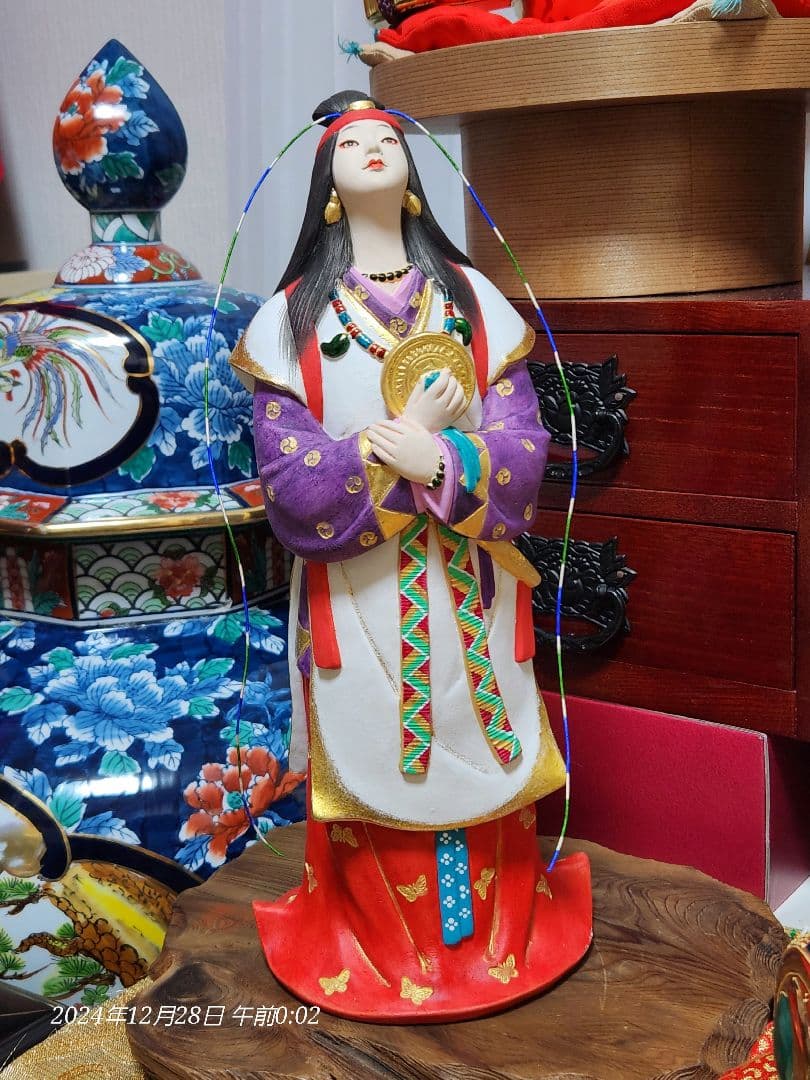 歳末価格　卓越技能保持者 無形文化財保持者 川崎幸子 作 博多人形 卑弥呼