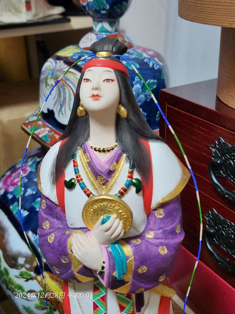 歳末価格　卓越技能保持者 無形文化財保持者 川崎幸子 作 博多人形 卑弥呼