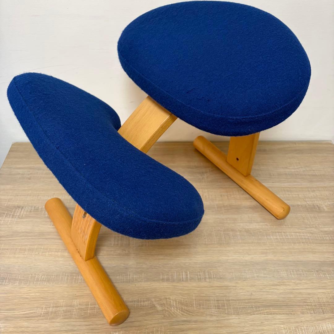 Rybo リボ バランス チェア イージー 姿勢矯正 椅子　ブルー　青