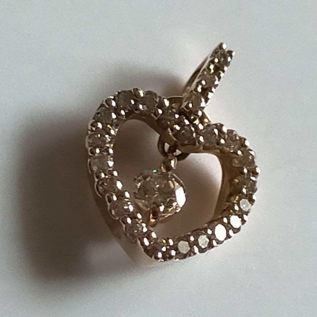 エステール 18金チャーム D0.18 ハートモチーフ K18PG