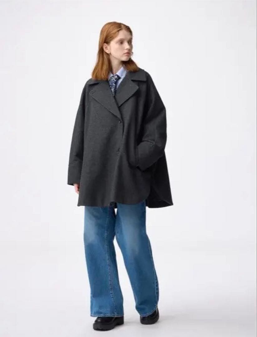 コージーメルトンケープコート