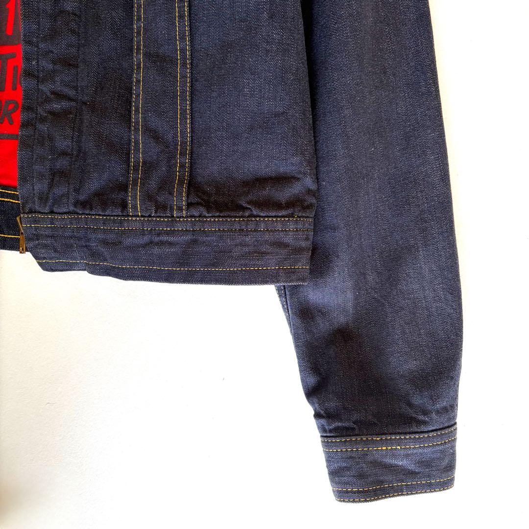 ヒステリックグラマー デニム ジャケット 濃紺 ヒスガール 短丈 派手 裏地