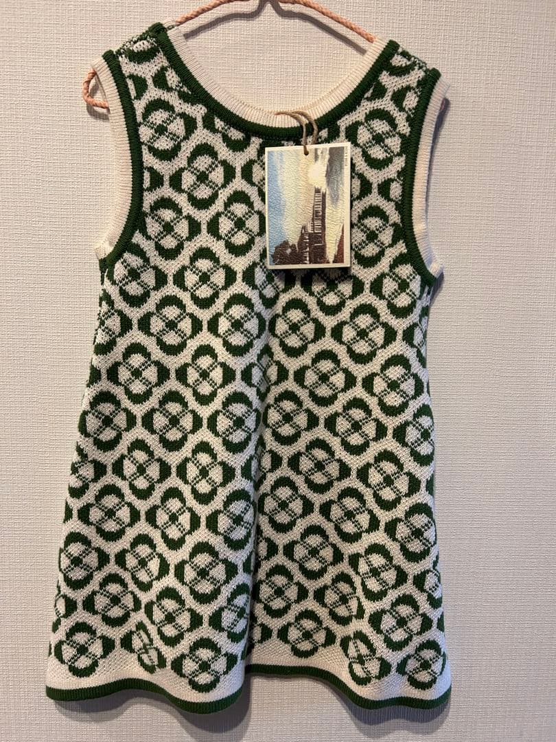 新品未使用　FISH&KIDS ニットワンピース　4-5y