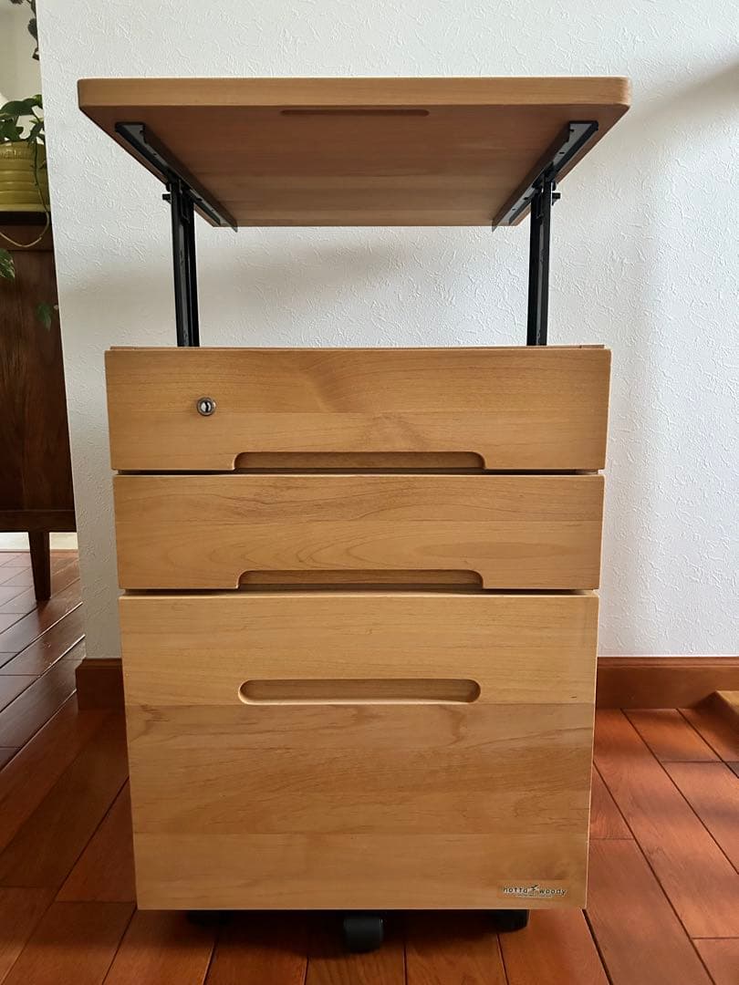 袖机　昇降式ワゴン　デスクワゴン　サイドワゴン　堀田木工所