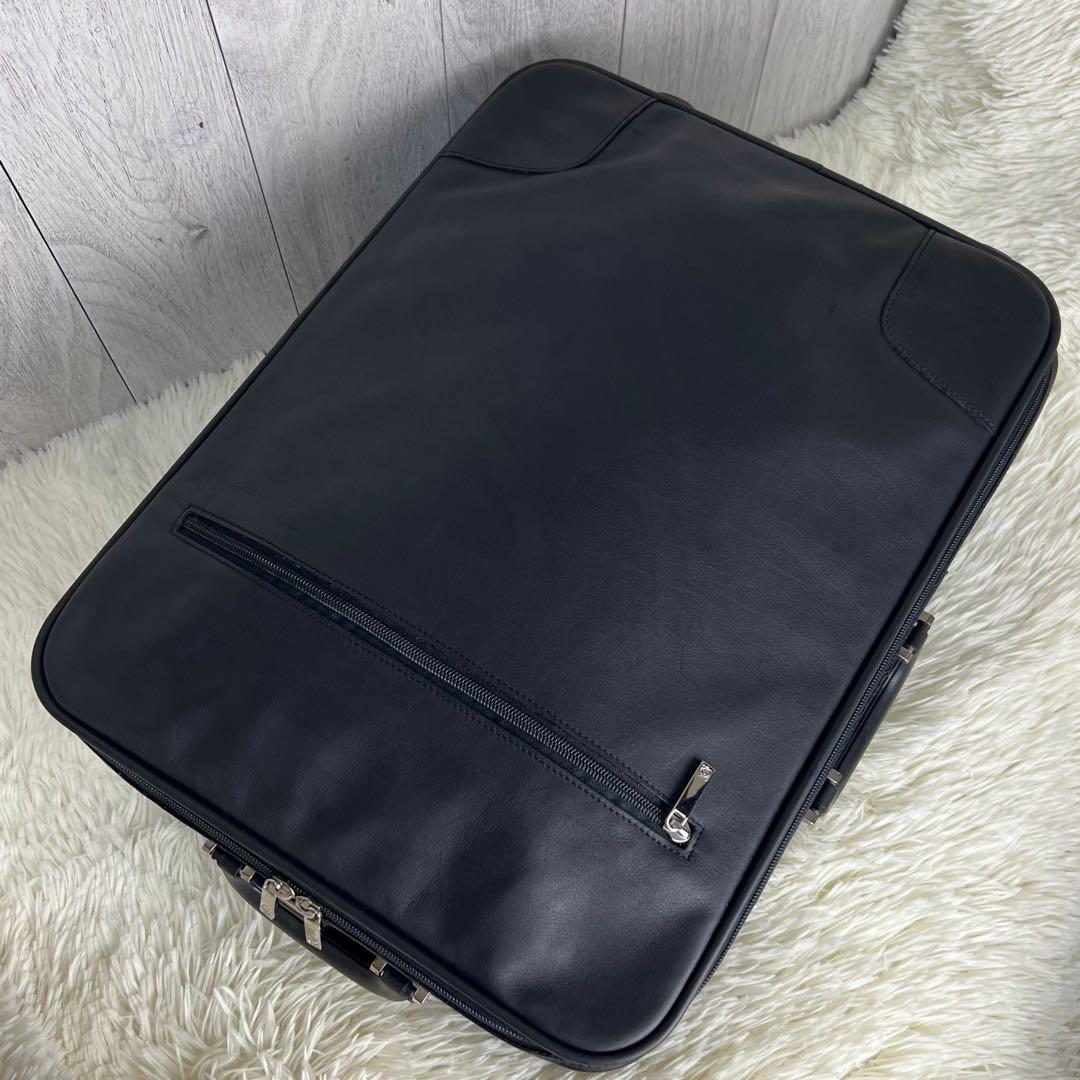 希少♡オールレザー♡LOEWE ロエベ アナグラム キャリーケース ブラック