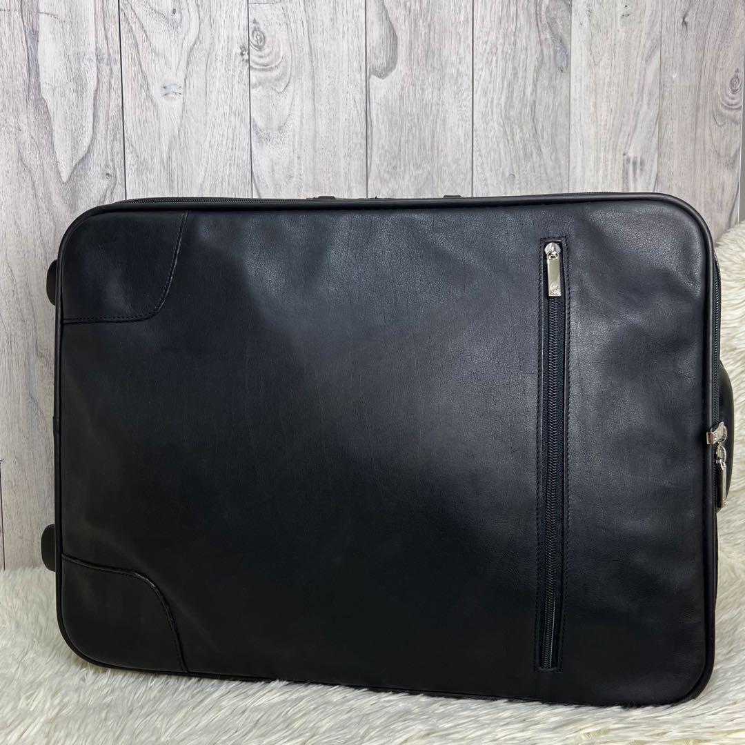 希少♡オールレザー♡LOEWE ロエベ アナグラム キャリーケース ブラック