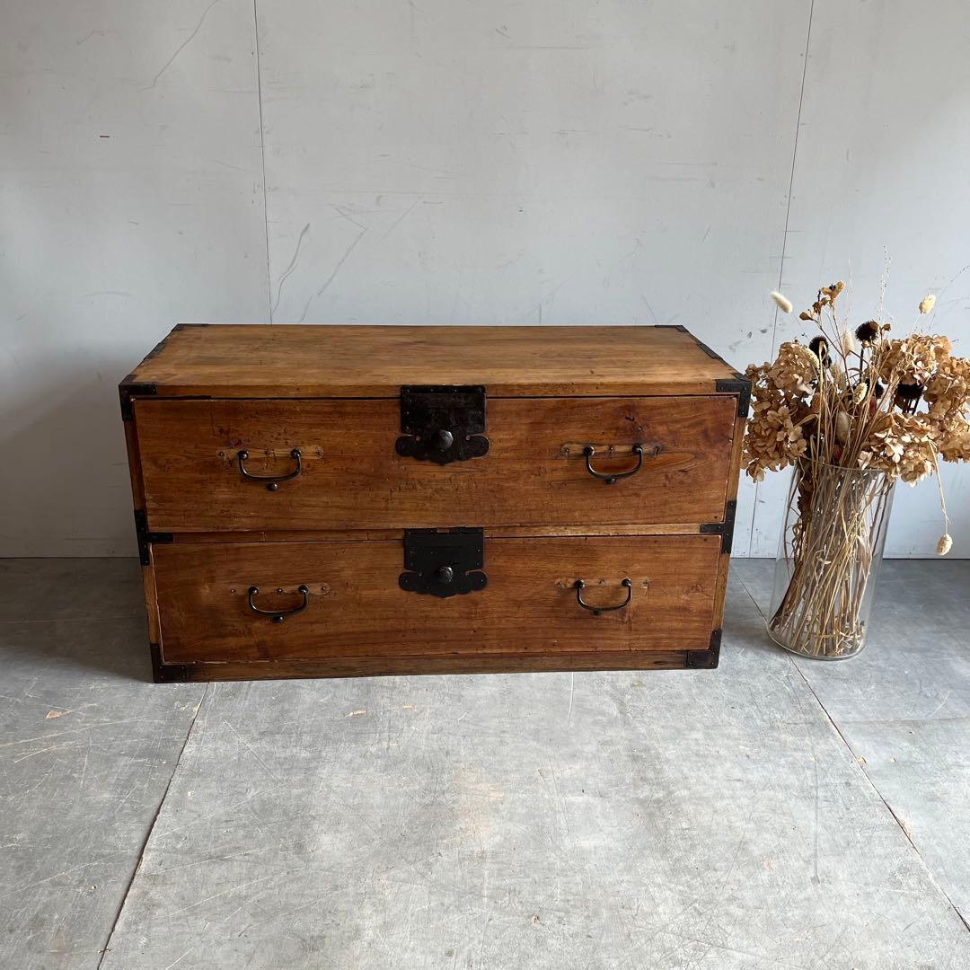 アンティーク チェスト 箪笥 テレビ台 無垢材 昭和レトロ ローボード