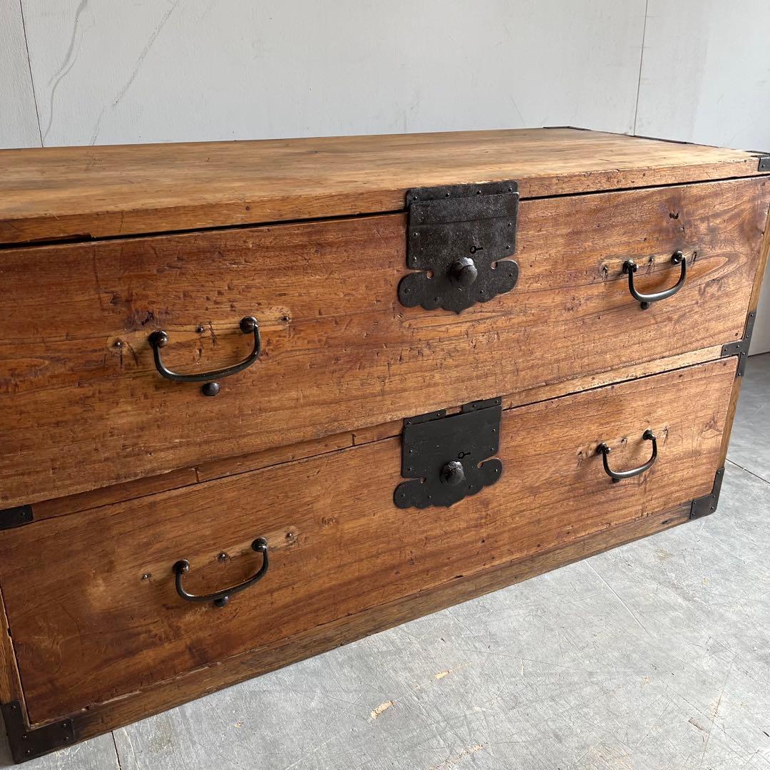 アンティーク チェスト 箪笥 テレビ台 無垢材 昭和レトロ ローボード