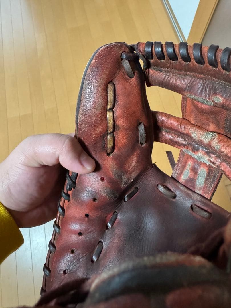 ミズノプロ 硬式グローブ 右投げ用 赤