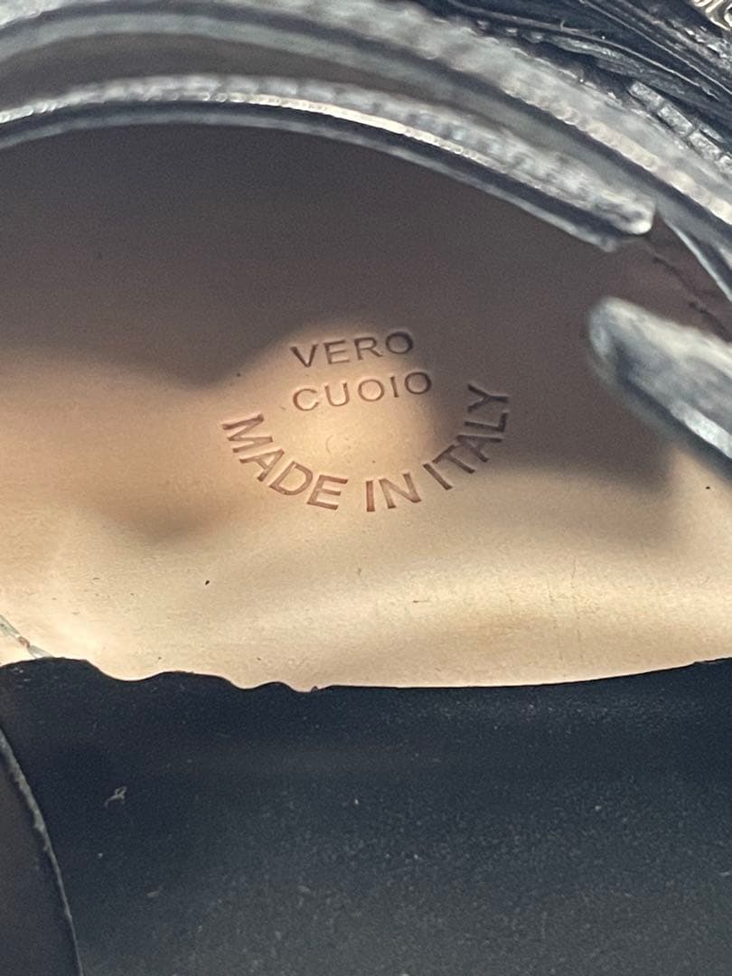 2D111 GUCCI ケルコア ブローグモンクシューズ 26.5cm