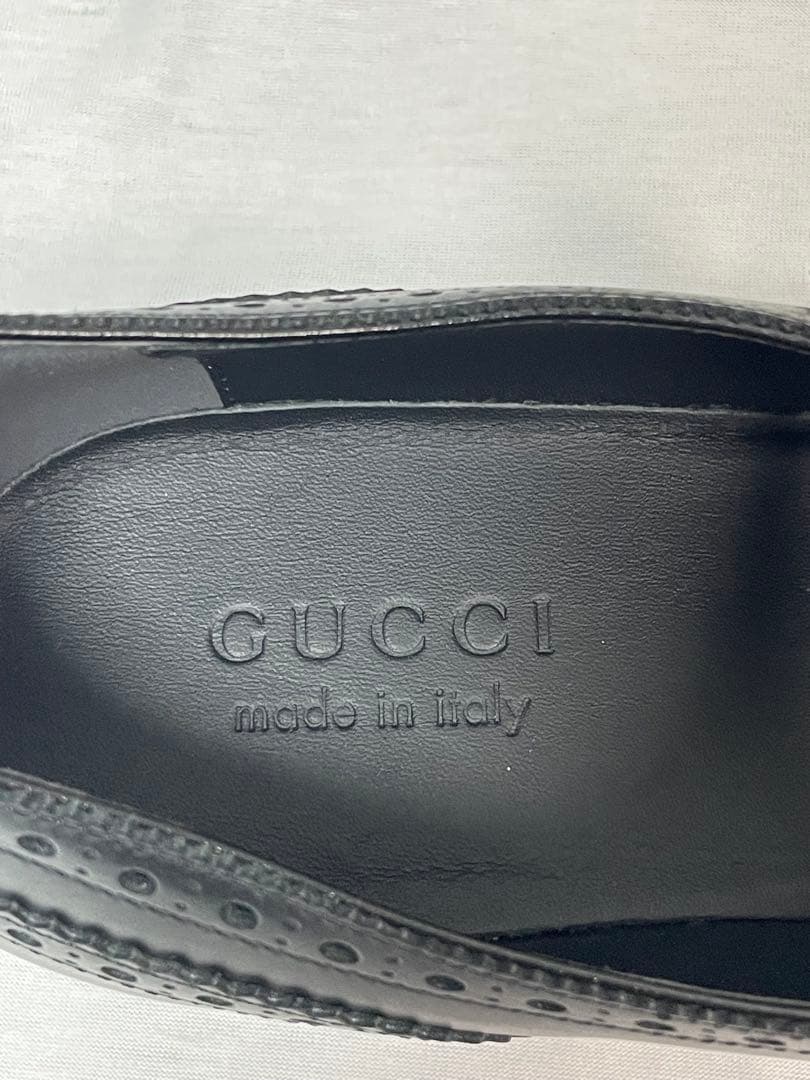 2D111 GUCCI ケルコア ブローグモンクシューズ 26.5cm