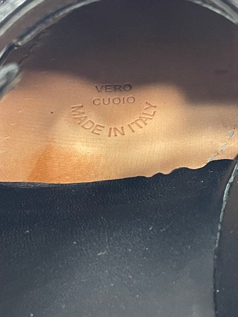 2D111 GUCCI ケルコア ブローグモンクシューズ 26.5cm