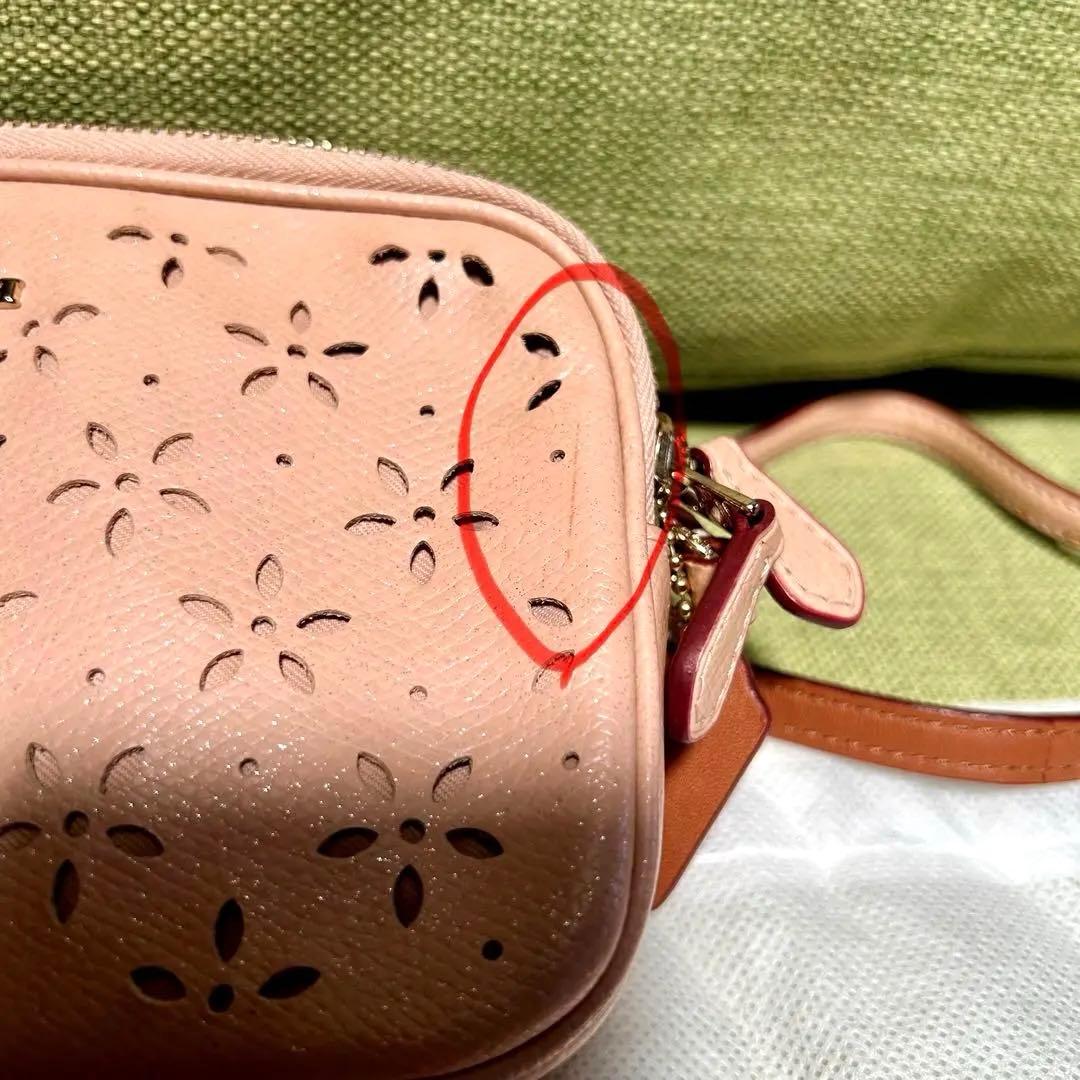 パンチング　COACH コーチ　ショルダーバッグ　ミニショルダー　オールレザー